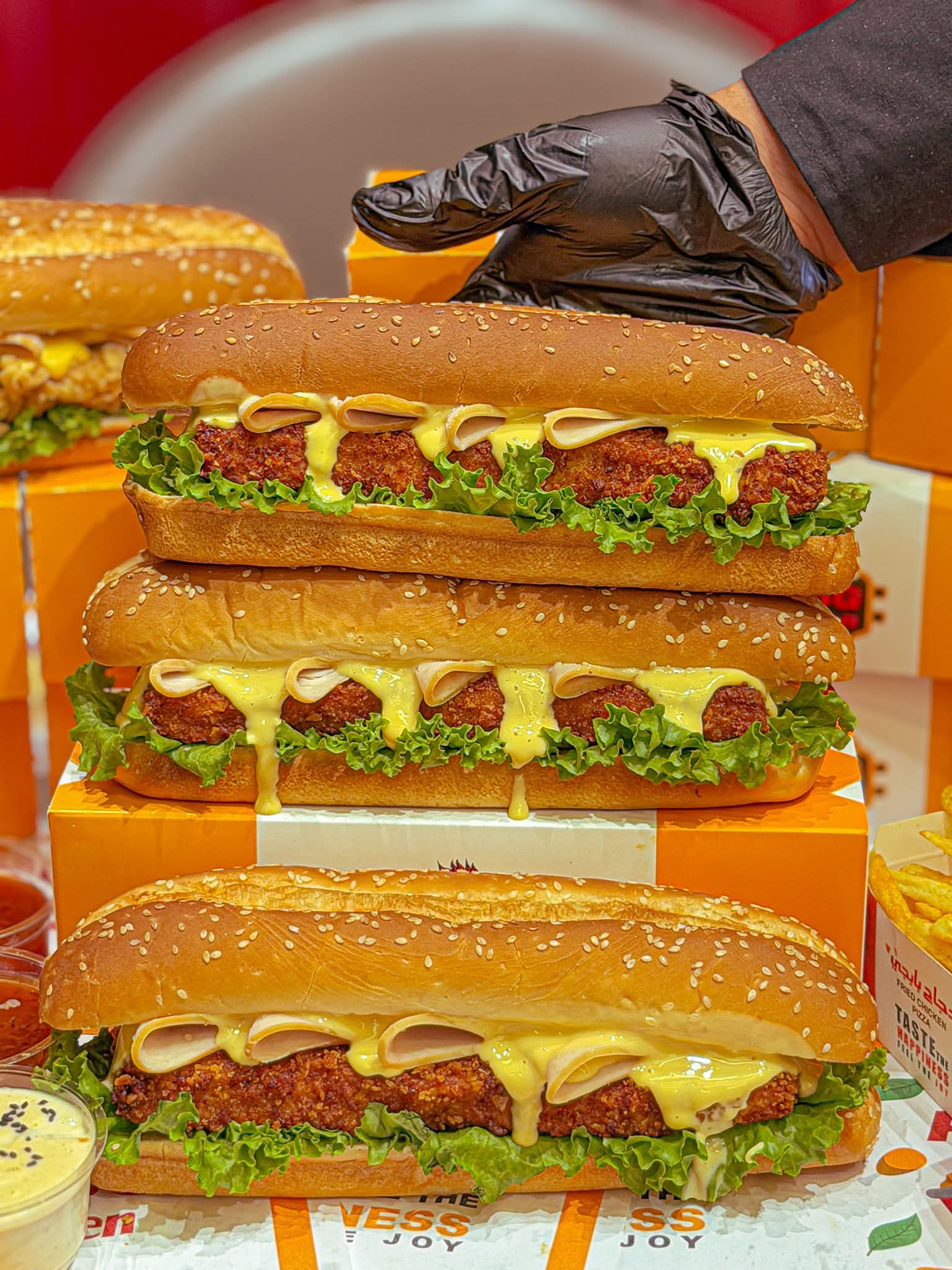 Loaded chicken burger